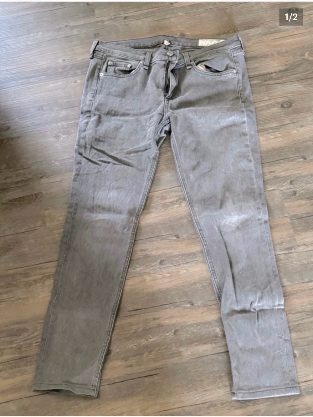 Rag & Bone Skinny Leg Jeans in Colour Iron Size 30